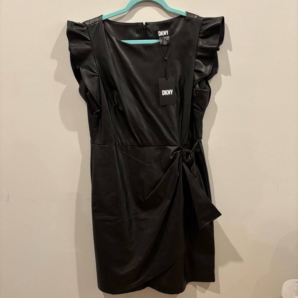 DKNY Leather (Faux) Dress